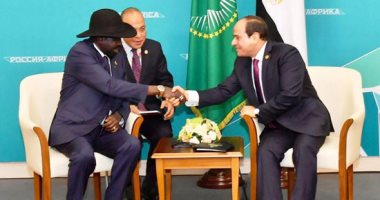 السيسي يلتقى سلفا كير فى سوتشى.. ويؤكد مساندة مصر لحكومة وشعب جنوب السودان
