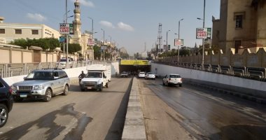 إعادة فتح نفق الثورة فى مصر الجديدة بعد شفط مياه الأمطار
