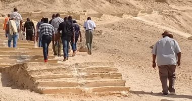 صور.. وفد إفريقى يزور منطقة آثار تل العمارنة بالمنيا