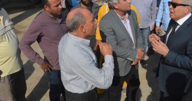 محافظ المنيا يتفقد أعمال الصيانة بمحطة مياه المنطقة الصناعية.. صور