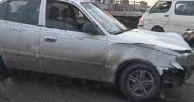 قارئ يشارك بصور حادث 4 سيارات ملاكى وميكروباص بالدائري نزله البحر الأعظم
