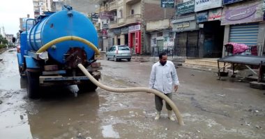 صور .. سحب مياه الأمطار وصيانة محولات الكهرباء بكفر الشيخ