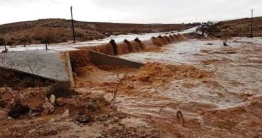 صور.. أمطار الخير على مطروح تملأ الآبار وتروى زراعات الوديان