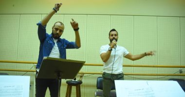 صور.. بروفات سعد رمضان وفرات قدروي قبل بدء مهرجان الموسيقى العربية