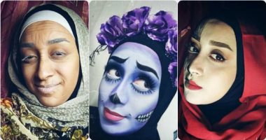 هبة فى مكياج الهالوين ما بتهزرش.. "عملت شبح ووش خشب وزومبى" 