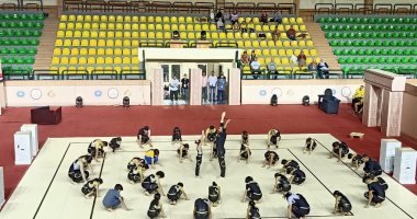 صور.. الاستعدادات النهائية لافتتاح بطولة "الفراعنة الدولية للجمباز" بالغردقة 