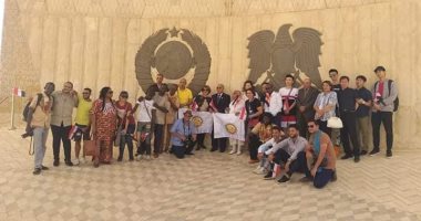 صور قافلة مهرجان الفنون والفلكلور الأفروصينى تزور السد العالى 