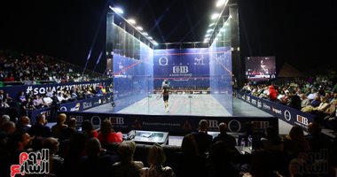 حضور جماهيرى كبير فى بطولة مصر الدولية للإسكواش تحت سفح الأهرامات