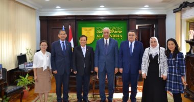 صور .. رئيس جامعة الإسكندرية يستقبل وفد جامعة نانكاى الصينية لبحث التعاون