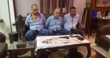 القبض على 3 أشخاص قبل بيعهم تمثالا فرعونى فى مصر القديمة