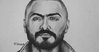 "محمد " يشارك بلوحات فنية تبرز موهبته فى الرسم