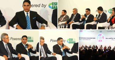 أحمد أبو هشيمة خلال الأسبوع العربى للتنمية المستدامة: نرفع القبعة لما تم إنجازه فى مصر خلال 5 سنوات مضت.. الاستثمار فى البشر أهم عناصر التنمية المستدامة.. الصعيد يحتاج مشروعات كبرى للاستفادة منه.. وصور