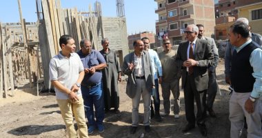 محافظ الجيزة يتفقد أعمال إنشاء مدرستى الأمل والمصطفى بمنشأة القناطر