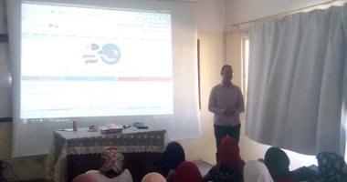 صور.. ندوة تعريفية عن بنك المعرفة المصرى لطلاب "تمريض المنيا"