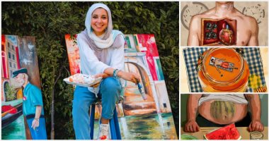 عمرك شفت اللى على قلبه مراوح؟.. مى رسمته وحولت الأمثال الشعبية للوحات
