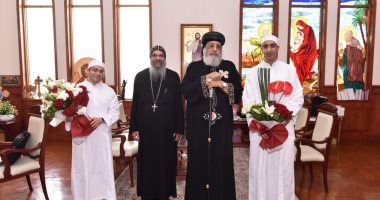 البابا تواضروس يلتقى الراهب المسؤول عن دير الأنبا أنطونيوس فى كندا