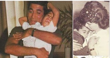 شاهد احمد زكي يقبل صورة نجله هيثم احمد زكي فى لقاء نادر