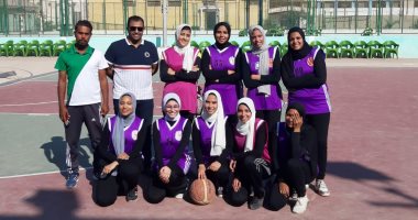 طالبات جامعة سوهاج يحققن الفوز على جامعة بنها فى كرة السلة