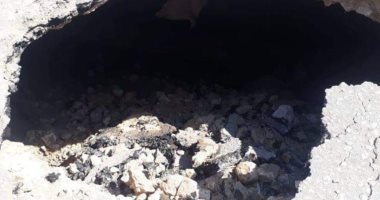 إصلاح هبوط بئر تجميع الصرف بقرية دقلت بكفر الشيخ