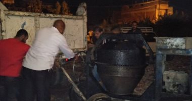 التحفظ على خلاط ومواد بناء فى حملة مسائية بحى المنتزة بالإسكندرية