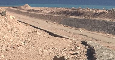 إدارة المياه الجوفية: أعمال حماية طابا بحالة جيدة وجاهزة لموسم السيول.. صور