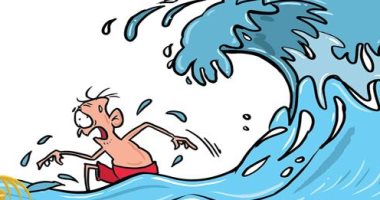 كاريكاتير صحف سعودية.. الأعاصير ومواقع النت المشبوهة خطر يواجه الانسان 