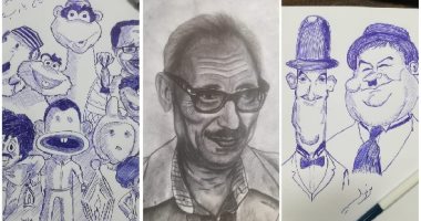 قارئ يشارك "صحافة المواطن" برسوماته فنية باستخدام الأقلام الحبر والرصاص