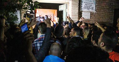 صور.. تشييع جثمان علاء علي لاعب الزمالك السابق