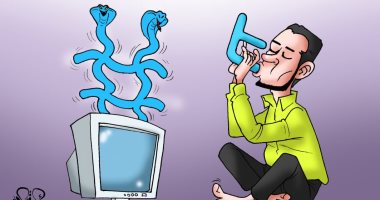 هاشتاجات الإخوان.. أفاعى الجماعة الإرهابية تبث سمومها فى جسد مصر.. كاريكاتير
