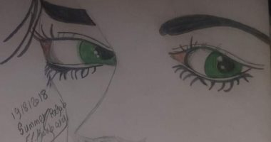 "سمر" تشارك اليوم السابع بلوحات تظهر موهبتها فى فن الرسم 