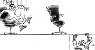كاريكاتير الصحف الإماراتية .. الصراع على كرسى الإدارة والمحسوبية