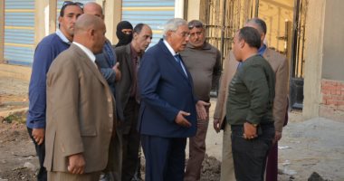 محافظ الدقهلية يتفقد الأعمال الجارية فى مبنى مجمع المصالح بالجمالية 