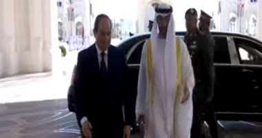 مراسم استقبال رسمية للرئيس عبد الفتاح السيسى فى قصر الوطن بأبو ظبى