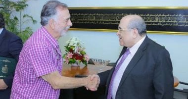 مصطفى الفقى يستقبل المخرج العالمى" فرانسيس فورد كوبولا" بمكتبة الأسكندرية 