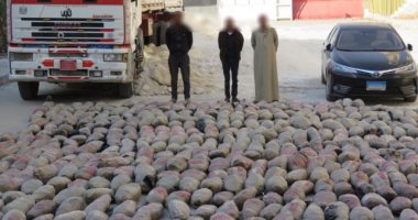 صور.. إحباط تهريب 2 طن بانجو بقيمة 8 ملايين جنيه عبر محور قناة السويس