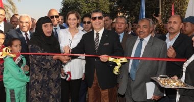 محافظ بنى سويف يفتتح مشروع الصرف الصحى بطحا بوش مركز ناصر