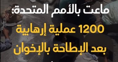 ماعت بالأمم المتحدة: 1200 عملية إرهابية بعد الإطاحة بالإخوان و2574 شهيد.. فيديو جراف