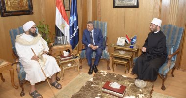 صور.. أسامة الأزهرى والحبيب الجفرى يتحدثان عن حب الوطن فى هيئة قناة السويس