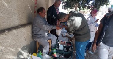 صور .. قوافل الإصحاح البيئى لجامعة القناة فى قرية أم عزام بالقصاصين 