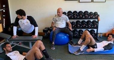 تدريبات استشفائية للاعبى المنتخب الاولمبي استعدادا لكوت ديفوار .. صور
