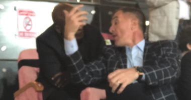 صور.. ميتشو مدرب الزمالك يحضر نهائي امم افريقيا 2019