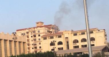 حريق يثير الرعب أثناء مباراة طنطا والطلائع فى الدورى.. صور