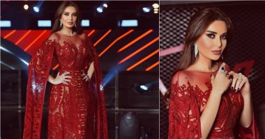 سيرين عبد النور تطل بفستان أحمر من تصميم زهير مراد فىthe voice..صور وفيديو 