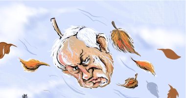 كاريكاتير صحيفة فلسطينية.. نتنياهو فى مهب الريح