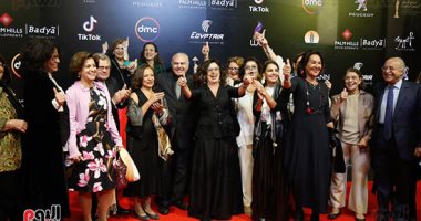 ماريان خورى وأبطال فيلم "احكيلى" يحتفلون بعرضه فى مهرجان القاهرة