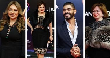 نجوم الفن على السجادة الحمراء لمشاهدة الفيلم المصرى "احكيلى" بمهرجان القاهرة