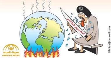 كاريكاتير صحيفة سعودية.. النظام الإيرانى يسعى للتقسيم الطائفى فى الوطن العربى 