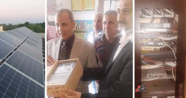 صور.. الخارجة الثانوية بنين أول مدرسة تعمل بالطاقة الشمسية.. التكلفة 171 ألف جنيه وبطاقة 8 كيلو وات.. توفر فائض من الكهرباء لصالح الشبكة الموحدة.. وتشغيل كافة الأجهزة وإنارة المعامل والفصول والإضاءة الليلية