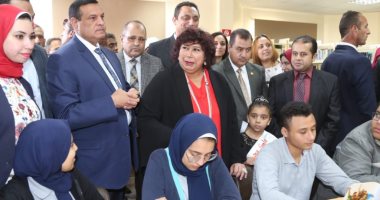 وزيرة الثقافة: مكتبة مصر العامة بكفر الدوار تأتى كرافد جديد للمعرفة