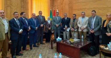 نائب رئيس جامعة بنها يستقبل وفد المركز القومى للقياس بوحدة مشروعات التعليم العالى